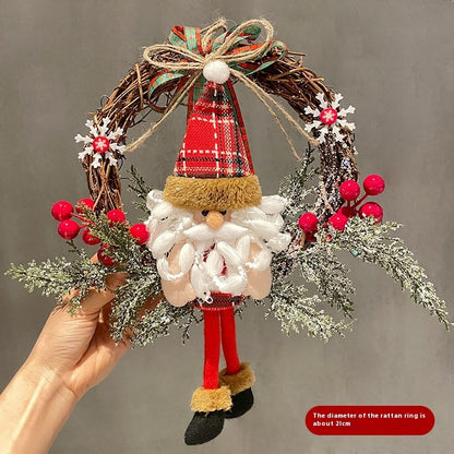 🌟 HollyHug Christmas Vine Wreath with Santa Charm 🌟