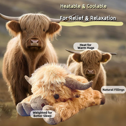 Cuddly Highland Cow Plush Toy  | Soft, Fluffy & Adorable Farm Animal Stuffed Doll — Perfect Gift for Kids, Couples & Cow Lovers
