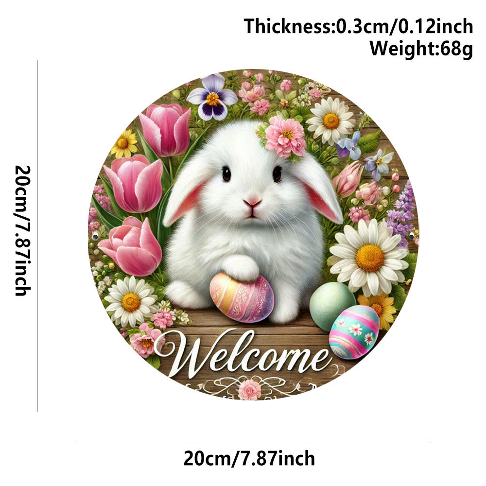 “Every Bunny Is Welcome Here” ✨ Easter Wooden Hanging Sign – Cute Rustic Door & Wall Decoration