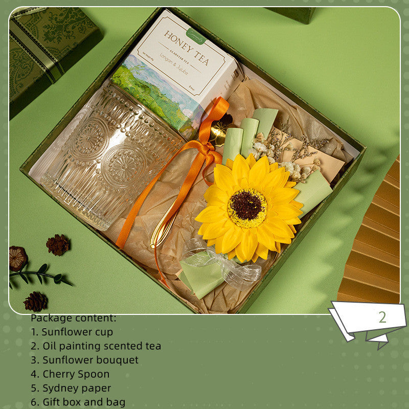 Luxury Business & Wedding Gift Set 💍 | Elegant Green Box with Scented Candle, Soap & Flower for Her & Him 🌿✨