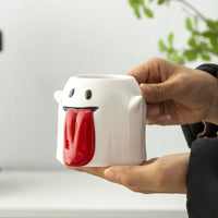 ✨ “Halloween Ghost Mug – Cute 3D Ceramic Coffee Cup (450ml)”