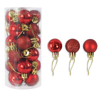 Luxury Shiny & Matte Christmas Balls Set – Classic Red Ornaments for a Timeless Holiday Tree ❤️✨