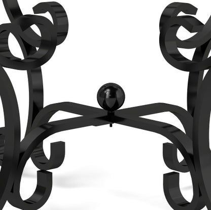 3-Piece Tempered Glass Coffee Table Set – Elegant Black Metal Living Room Tables with Round Side Tables ✨