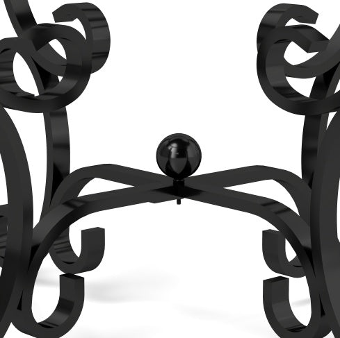 3-Piece Tempered Glass Coffee Table Set – Elegant Black Metal Living Room Tables with Round Side Tables ✨