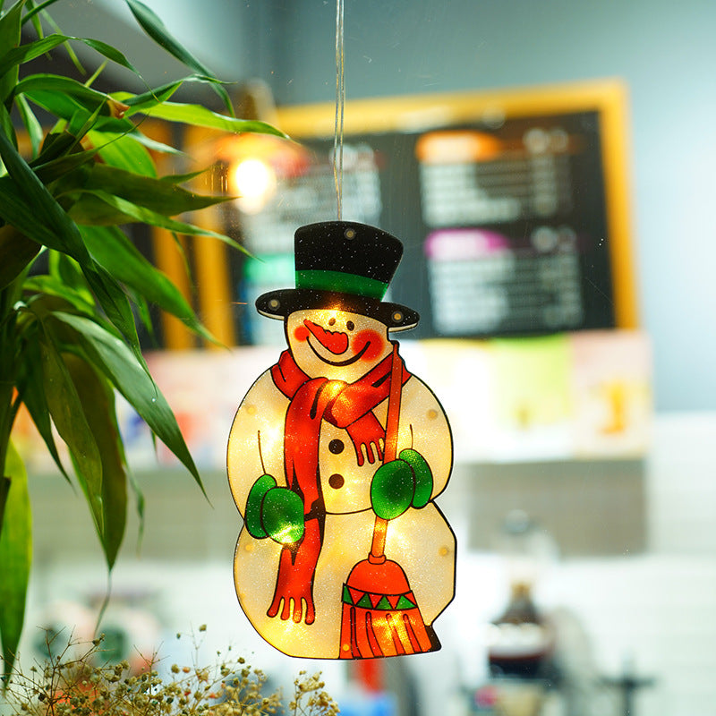 Christmas LED Character Lights – Santa, Snowman, Reindeer & Tree Hanging Décor Set for Magical Holiday Glow ✨