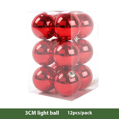 Luxury Red Electroplated Christmas Ball Set – Shiny, Matte & Glitter Mix Ornaments for Tree & Home Décor