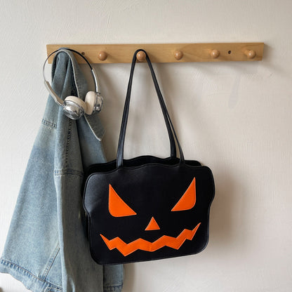 ✨ “Halloween Pumpkin Shoulder Bag – Spooky Fashion Messenger Tote”