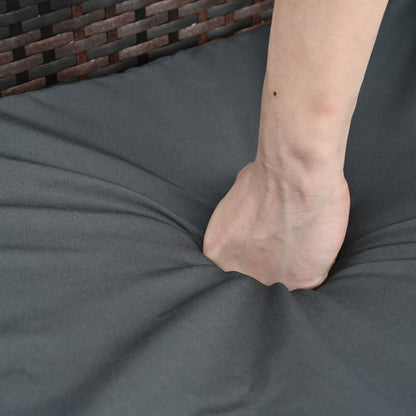 🖤 Noir Haven Rattan Lounge Set — 5-Piece Handwoven Outdoor Sofa with Cushions & Glass-Top Table ☀️✨