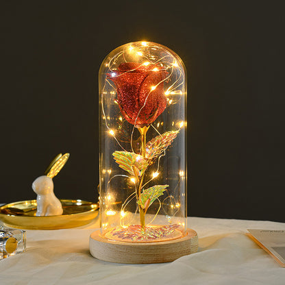 LED Eternal Rose Glass Dome – A Love That Glows Forever