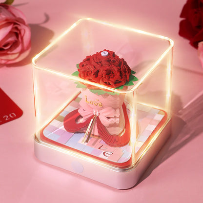 3D Rose Paper Sculpture Calendar Sticky Notes