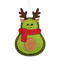 ✨ Cute Avocado Felt Christmas Tree Ornaments – Fun Holiday Hanging Décor Set  Perfect for Kids, Families & Food Lovers