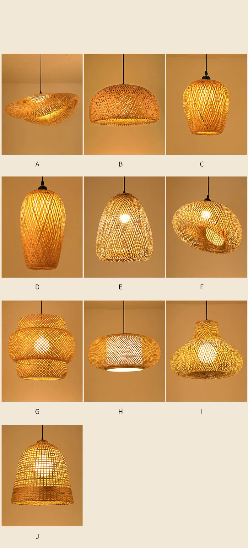 🌾 Handwoven Rattan Wicker Pendant Lamp – Japanese Wooden Ceiling Light for Dining, Bedroom & Farmhouse Décor ✨