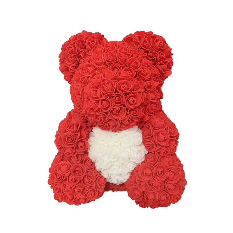 🧸❤️ Rose Teddy Bear  – The Perfect Valentine’s Day Gift (40cm )
