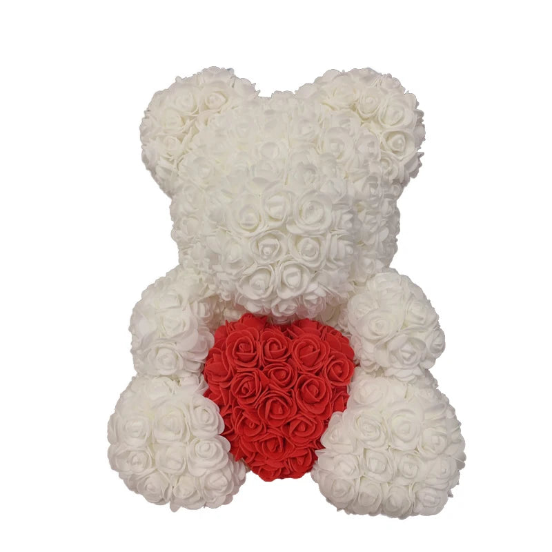 🧸❤️ Rose Teddy Bear  – The Perfect Valentine’s Day Gift (40cm )
