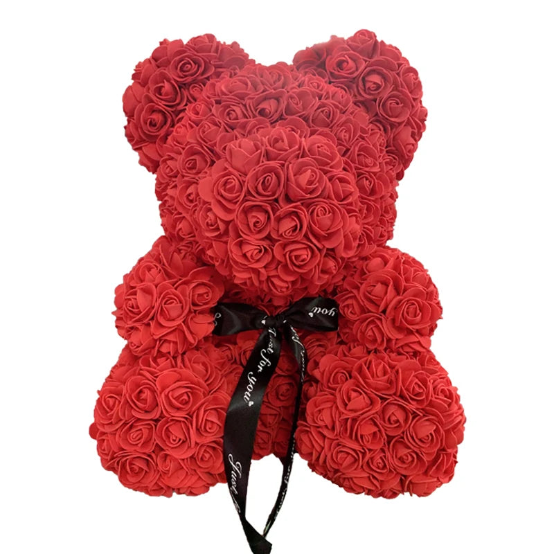 🧸❤️ Rose Teddy Bear  – The Perfect Valentine’s Day Gift (40cm )