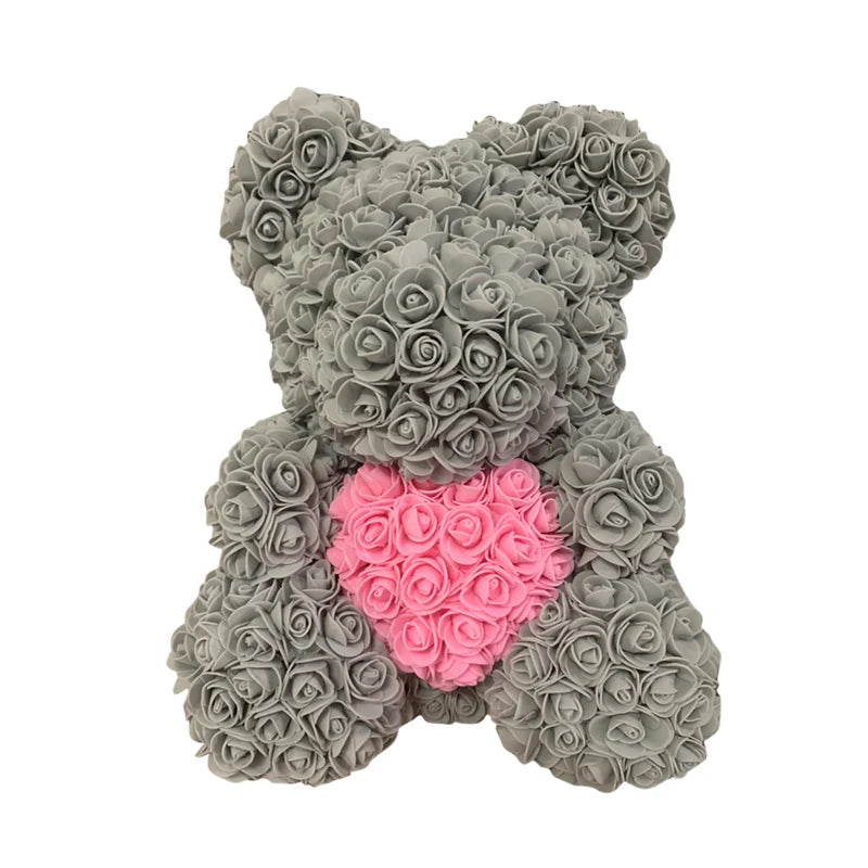 🧸❤️ Rose Teddy Bear  – The Perfect Valentine’s Day Gift (40cm )