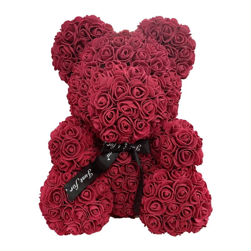 🧸❤️ Rose Teddy Bear  – The Perfect Valentine’s Day Gift (40cm )