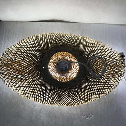 🌾 Handwoven Rattan Wicker Pendant Lamp – Japanese Wooden Ceiling Light for Dining, Bedroom & Farmhouse Décor ✨