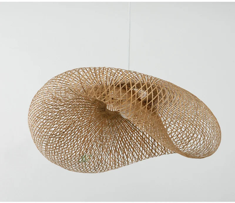 🌾 Handwoven Rattan Wicker Pendant Lamp – Japanese Wooden Ceiling Light for Dining, Bedroom & Farmhouse Décor ✨