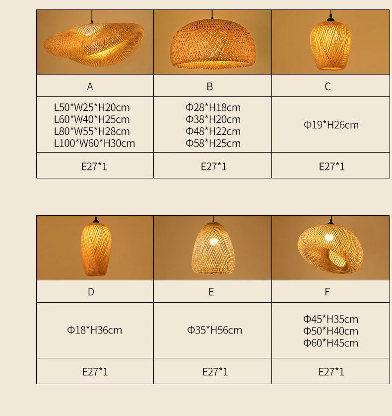 🌾 Handwoven Rattan Wicker Pendant Lamp – Japanese Wooden Ceiling Light for Dining, Bedroom & Farmhouse Décor ✨