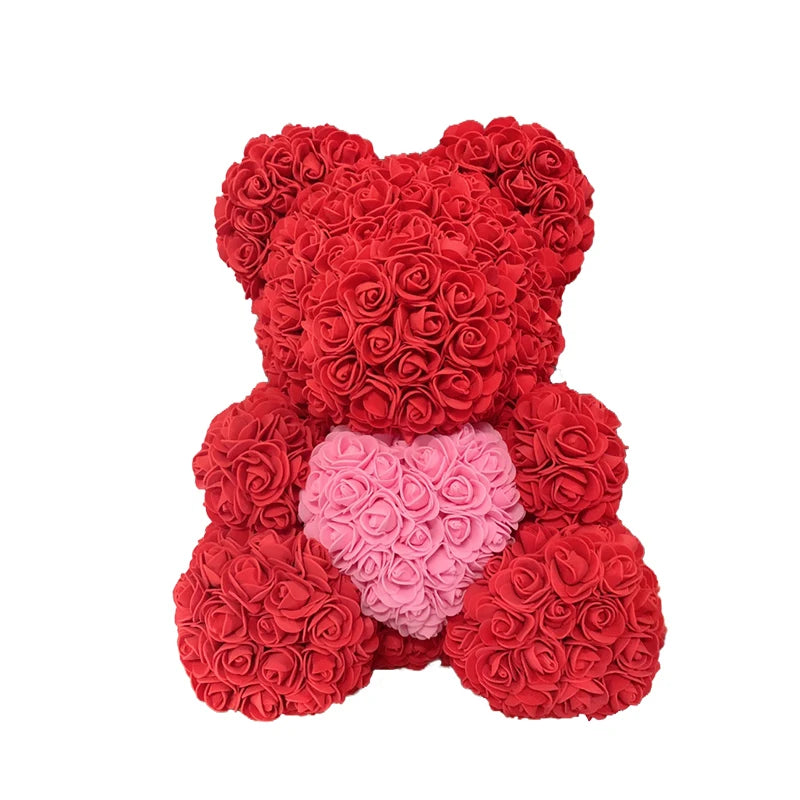 🧸❤️ Rose Teddy Bear  – The Perfect Valentine’s Day Gift (40cm )