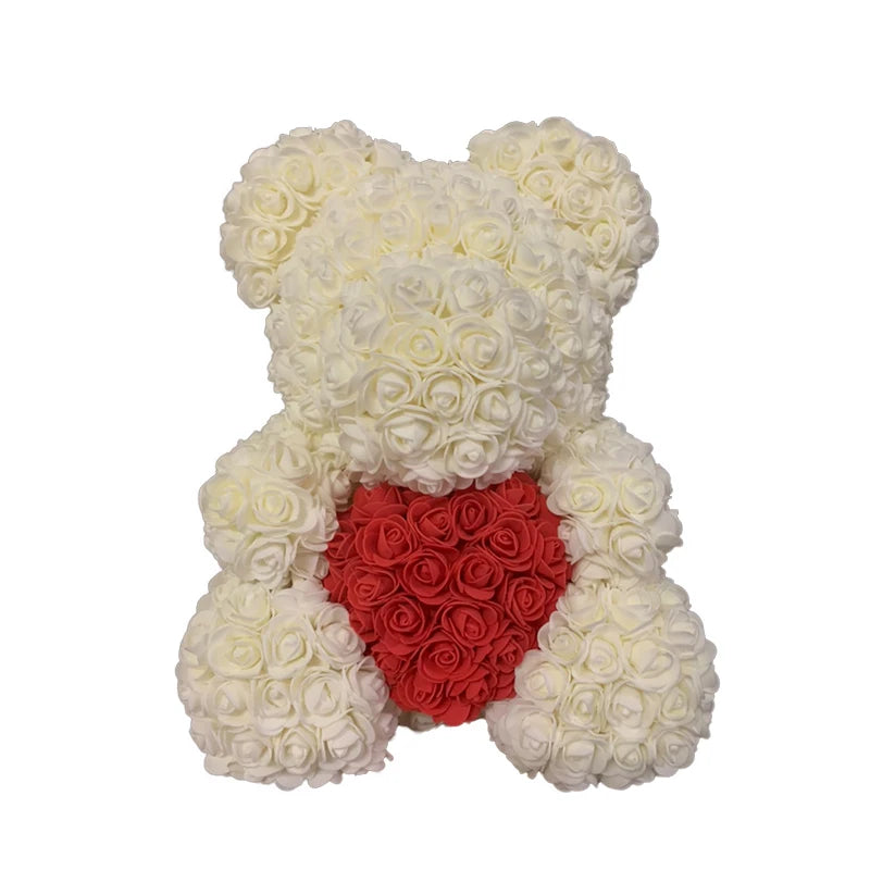🧸❤️ Rose Teddy Bear  – The Perfect Valentine’s Day Gift (40cm )