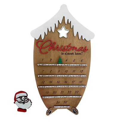 Santa Christmas Countdown Calendar – Wooden Holiday Decoration That Builds the Magic ✨