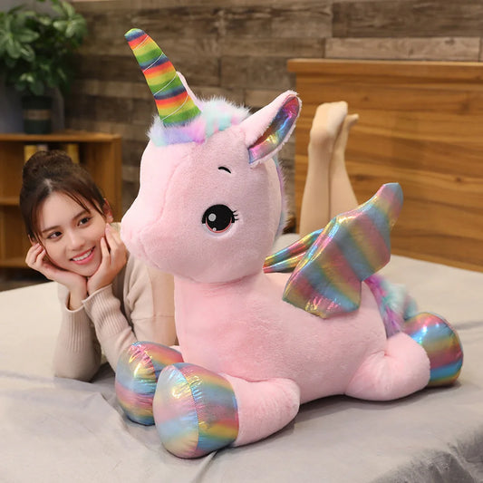 🦄 Huggable Rainbow Unicorn Plush – The Cutest Valentine Hug 💖✨