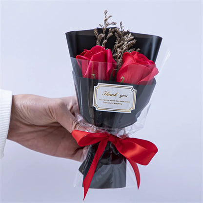 🌹 Single Rose Soap Bouquet – Minimal Valentine Gift for love ❤️
