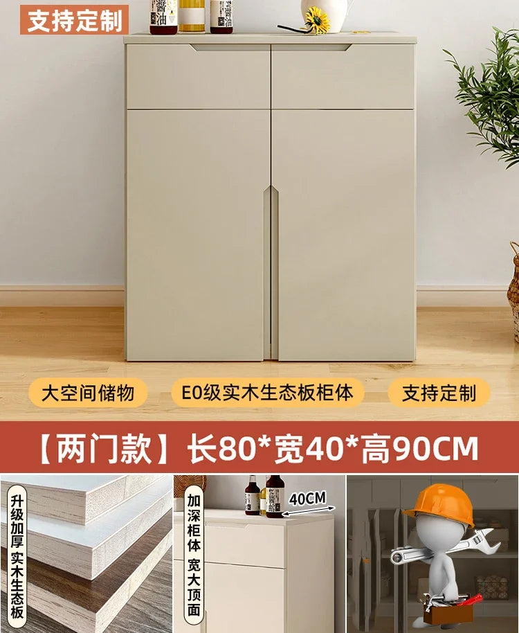 ✨ Modern Space-Saving Nightstand Cabinet – Multi-Door Storage, Vintage Minimalist Bedside Cupboard (80-158cm)