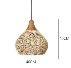 🌾 JOYINLED Japanese Rattan Pendant Lamp – Handwoven Minimalist Hanging Light for Home, Café & Studio Spaces 🏮✨