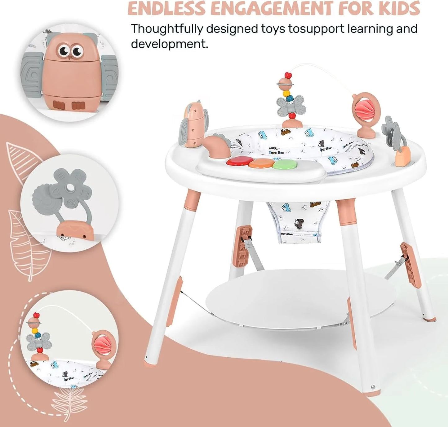3-in-1 Baby Activity Center & Jumper Table