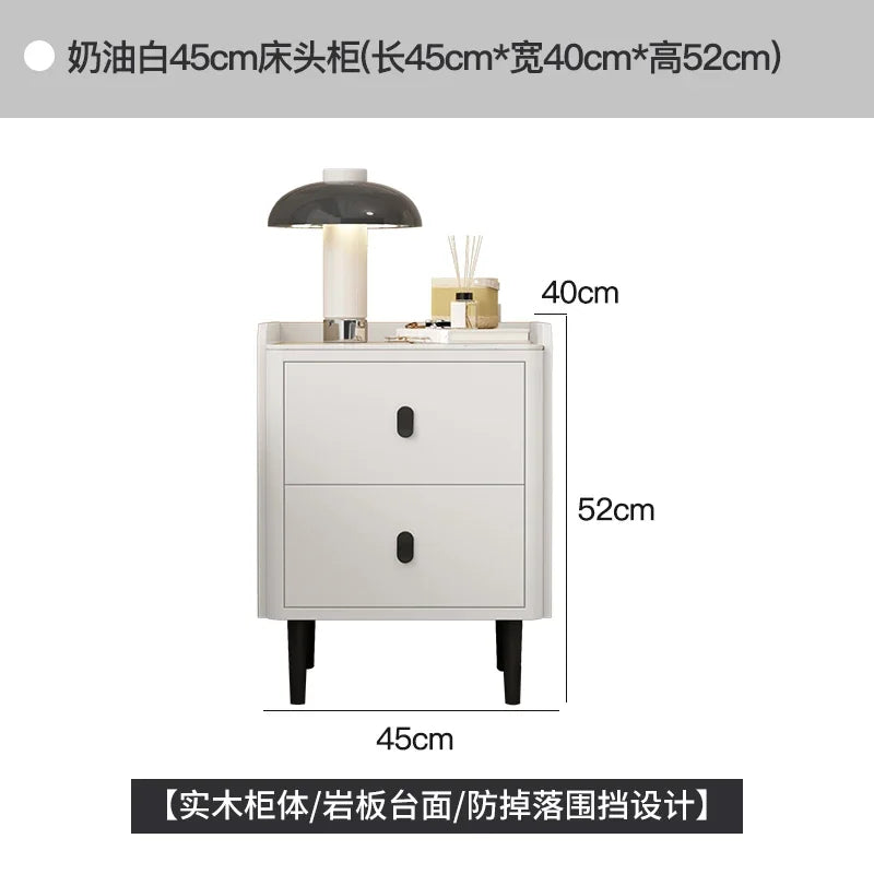 ✨ Modern Nordic Nightstand – Minimalist Drawer Storage Bedside Table