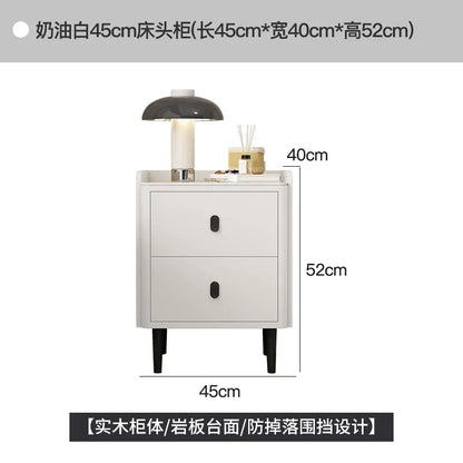 ✨ Modern Nordic Nightstand – Minimalist Drawer Storage Bedside Table