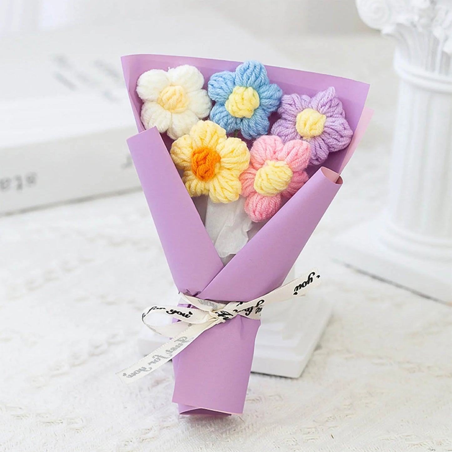 Handmade Crochet Flower Bouquet – A Soft & Everlasting Valentine Gift 🌸