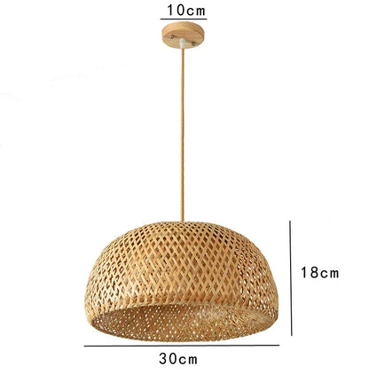 Handmade Bamboo Rattan Pendant Light – Modern Boho Ceiling Lamp for Dining, Bedroom & Living Spaces 🌾💡