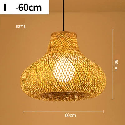 🌾 Handwoven Rattan Wicker Pendant Lamp – Japanese Wooden Ceiling Light for Dining, Bedroom & Farmhouse Décor ✨