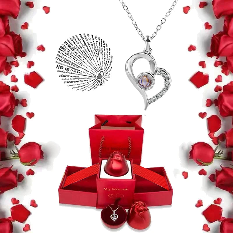100 Languages “I Love You” Necklace Gift Box