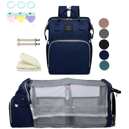 3-in-1 Convertible Baby Travel Crib Backpack ✨🍼