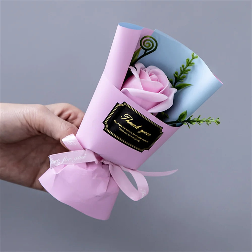 🌹 Single Rose Soap Bouquet – Minimal Valentine Gift for love ❤️