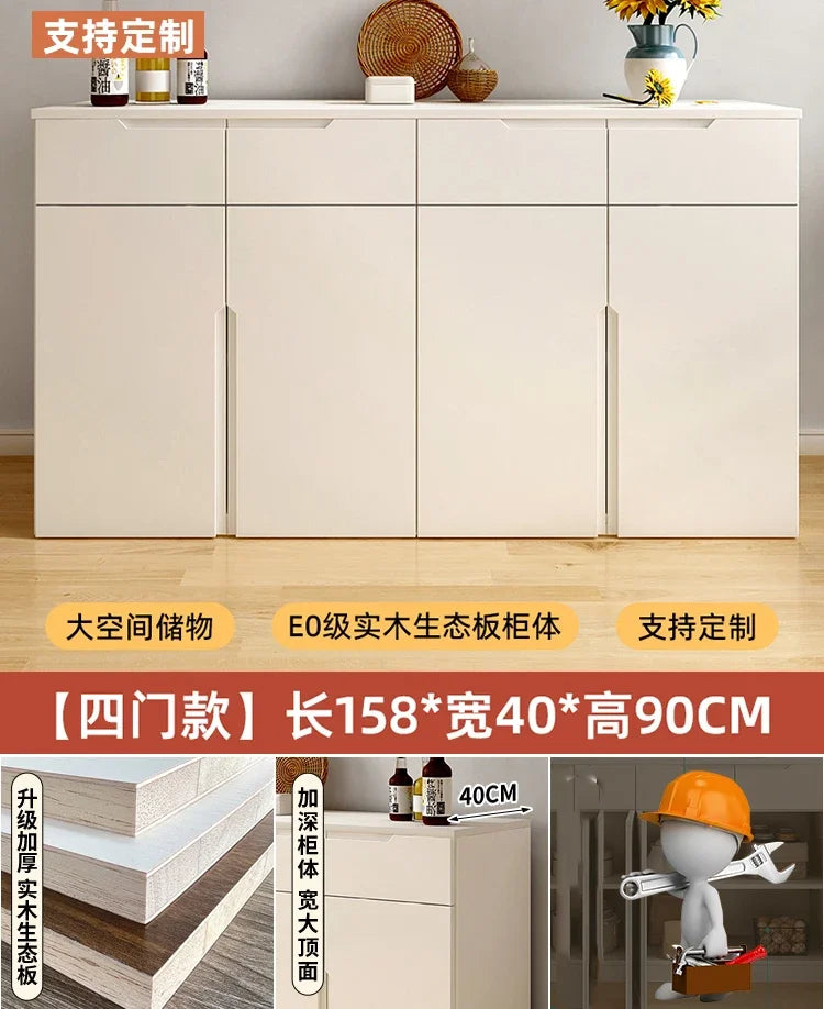 ✨ Modern Space-Saving Nightstand Cabinet – Multi-Door Storage, Vintage Minimalist Bedside Cupboard (80-158cm)