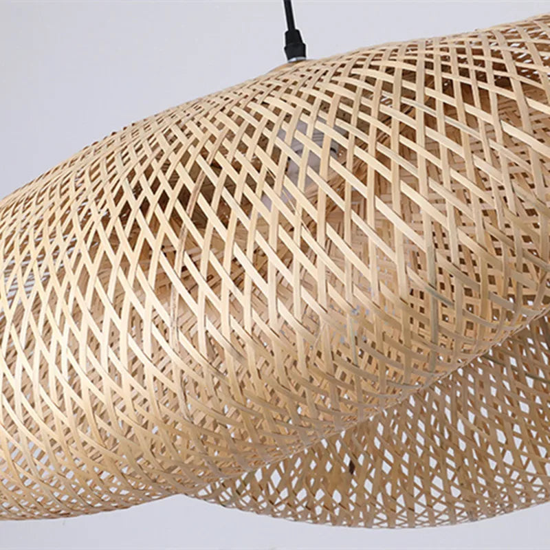 🌾 Handwoven Rattan Wicker Pendant Lamp – Japanese Wooden Ceiling Light for Dining, Bedroom & Farmhouse Décor ✨