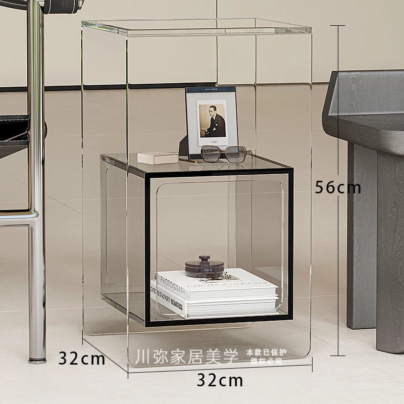 🛏️✨ Modern Nordic Nightstand – Curved Design Bedside Table with Drawer Storage & Display Tray