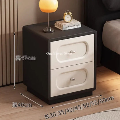 🛏️ Modern Luxe Bedside Nightstand – Dual Drawer Storage Table (45×40×60cm)