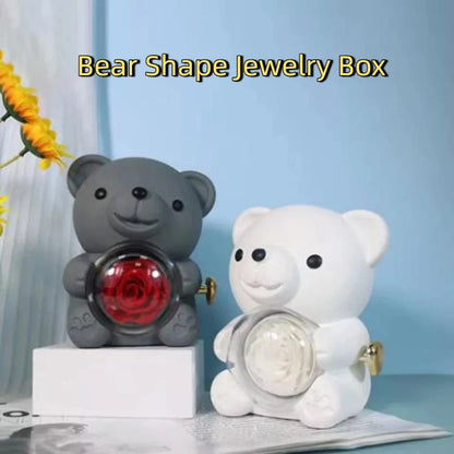 Rotating Bear Rose Jewelry Gift Box – A Hidden Surprise Made for Valentine’s Day (Ring)