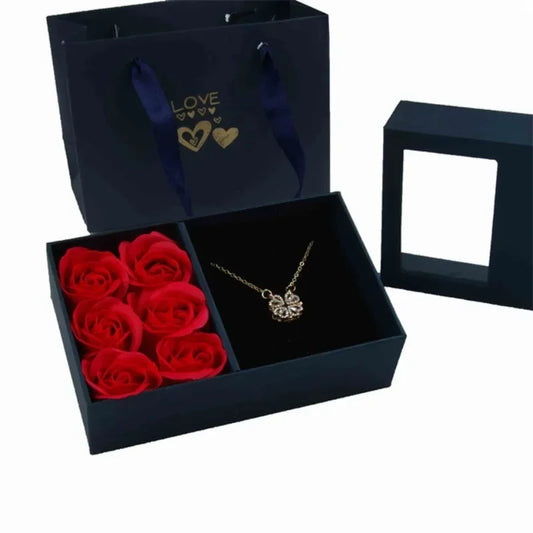 💝 Window-Opening Rose Jewelry Gift Box – Hidden Surprise of Love 🌹✨