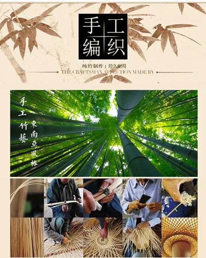 🌾 Handwoven Bamboo Pendant Light – 36cm LED Ceiling Lamp for Dining, Bedroom & Living Room | Natural Southeast Asian Style ✨