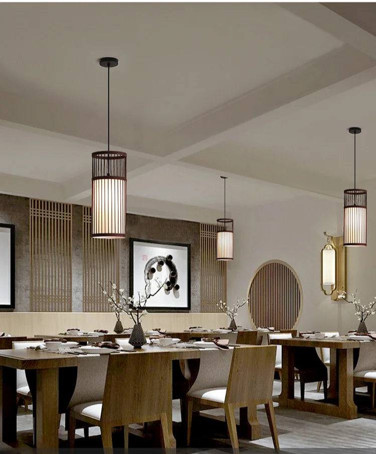 🏮 Japanese Bamboo Chandelier – Handwoven Rattan Pendant Light for Modern Wabi-Sabi Interiors ✨