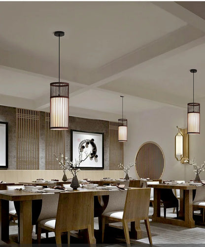 🏮 Japanese Bamboo Chandelier – Handwoven Rattan Pendant Light for Modern Wabi-Sabi Interiors ✨