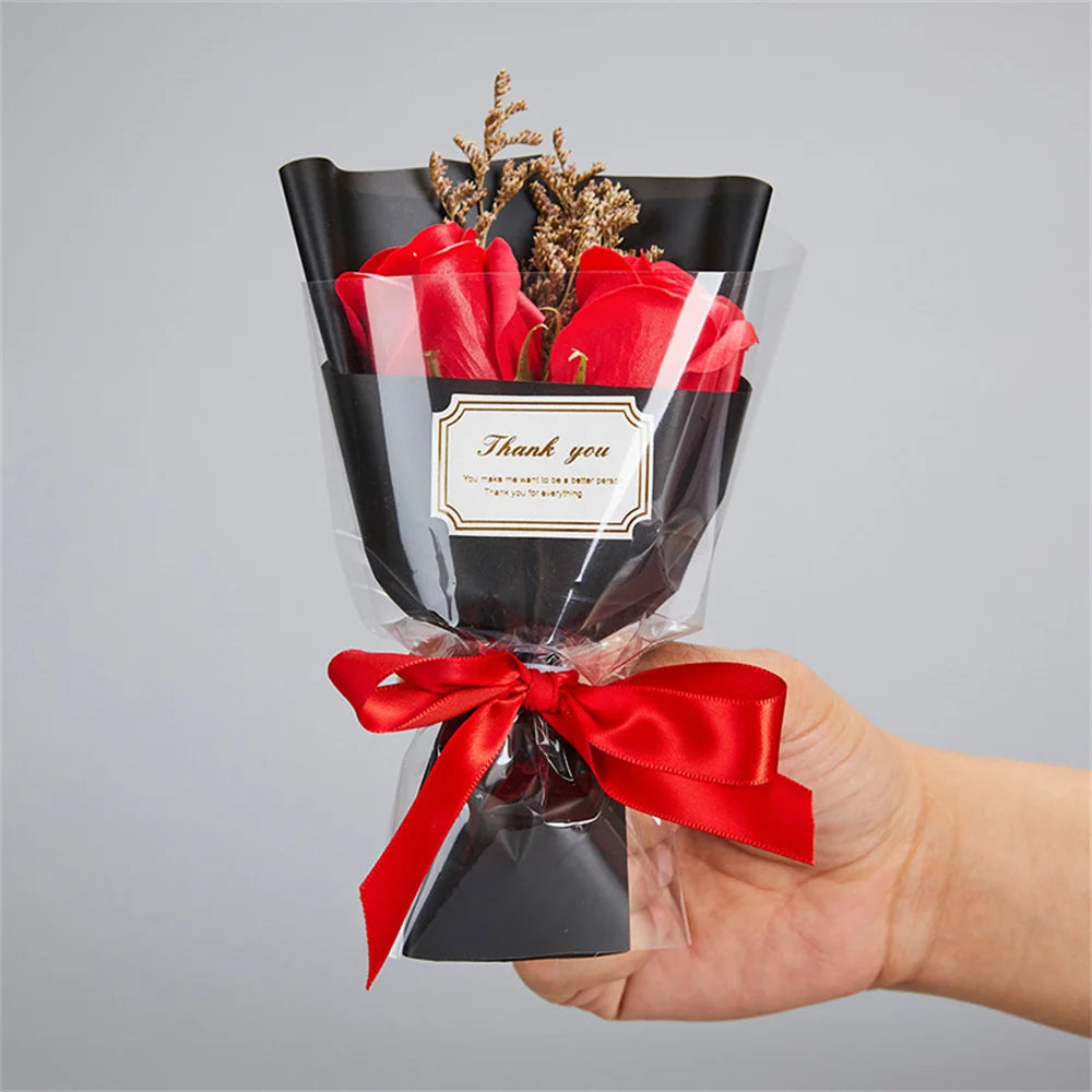 🌹 Single Rose Soap Bouquet – Minimal Valentine Gift for love ❤️